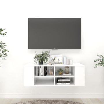 Vidaxl Zidni TV ormarić, bijeli, 102 x 35 x 35 cm, materijal na bazi drva