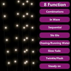 Vidaxl Solarna vilinska svjetla 2 kom 2 x 200 LED hladna bijela