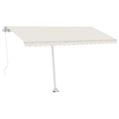 Vidaxl Samostojeća tenda na ručno uvlačenje 400 x 300 cm krem