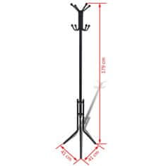 Vidaxl Metalna vješalica, crna