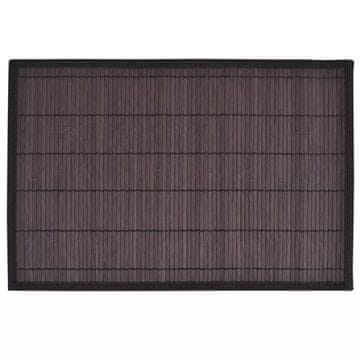Vidaxl 242110 6 Bamboo Placemats 30 x 45 cm Dark Brown