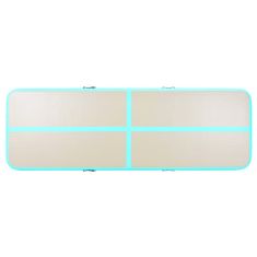 Vidaxl Strunjača na napuhavanje s crpkom 400 x 100 x 10 cm PVC zelena