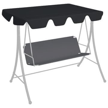 Vidaxl Nadstrešnica za vrtnu ljuljačku, crna, 150/130x70/105 cm