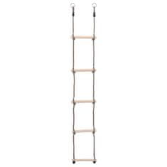 Vidaxl Ljestve s 5 prečki 210 cm od masivne borovine