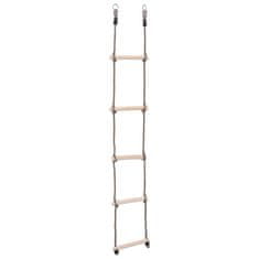 Vidaxl Ljestve s 5 prečki 210 cm od masivne borovine