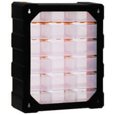 Vidaxl Organizator s 18 srednjih ladica 38 x 16 x 47 cm