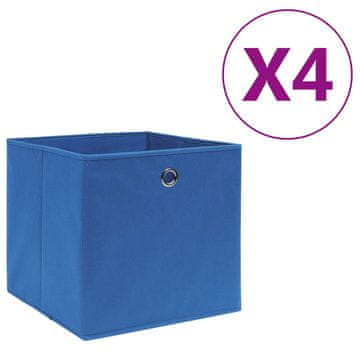 Vidaxl Kutije od netkanog materijala, 4 kom. 28x28x28 cm, plave