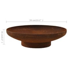 Vidaxl Posuda za vatru 57 cm čelična