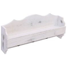 Vidaxl 284231 Wall Mounted Coat Rack White 50x10x23 cm Wood
