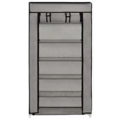 Vidaxl 282430 Shoe Cabinet with Cover Grey 58x28x106 cm Fabric