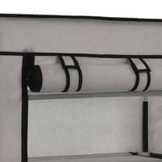 Vidaxl 282430 Shoe Cabinet with Cover Grey 58x28x106 cm Fabric