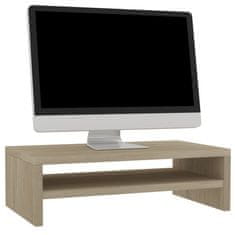 Vidaxl Stalak za monitor boja hrasta 42 x 24 x 13 cm konstruirano drvo