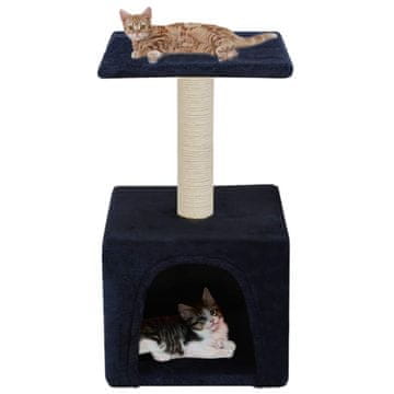 Vidaxl Grebalica za mačke sa sisal stupićima, 55 cm, tamnoplava