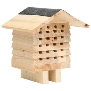Vidaxl 314814 Bee Hotel Solid Firwood 22x20x20 cm