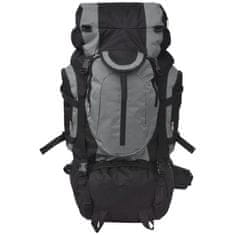 Vidaxl Planinarski ruksak, XXL, 75 L, crni i sivi