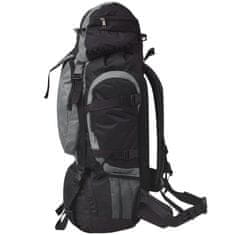 Vidaxl Planinarski ruksak, XXL, 75 L, crni i sivi
