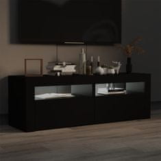 Vidaxl TV ormarić s LED svjetlima crni 120 x 35 x 40 cm