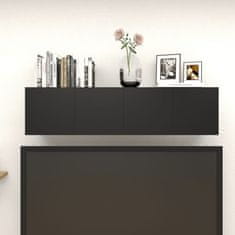 Vidaxl Zidni TV ormarići 4 kom crni 30,5 x 30 x 30 cm