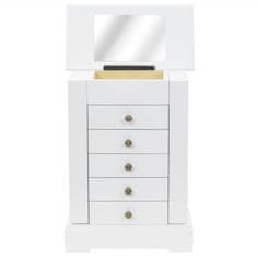 Vidaxl Kutija za nakit s ogledalom od MDF-a 25 x 13,5 x 34 cm