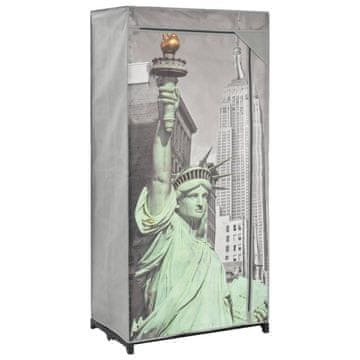 Vidaxl Ormar New York, 75x45x160 cm, tkanina