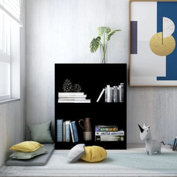 Vidaxl Polica za knjige crna 60 x 24 x 74,5 cm iverica