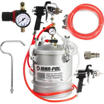 MAR-POL Pneumatski tlačni spremnik za izbjeljivanje 8L - prskanje boje