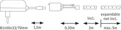 Paulmann 3m set LED trake RGB IP20 - crna