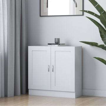 Vidaxl Polica za knjige, bijela 82,5 x 30,5 x 80 cm, materijal na bazi drva