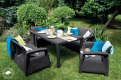 Allibert garnitura Corfu Fiesta, antracit / sivi jastuci