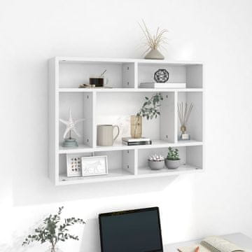 Vidaxl Zidna polica bijela 75x16x55 cm materijal na bazi drveta