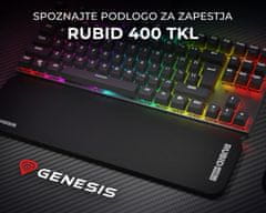 Genesis Rubid 400 TKL podloga za zapešće, ergonomska, meka pjena, neklizajuća, 360 x 95 mm, crna (POD-GEN-RUBID400-TKL)