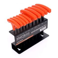Kraft&Dele 10 Djelomični set imbus ključeva T na postolju 2-10 mm
