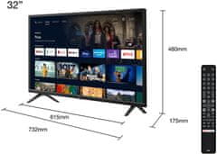 TCL 32S5200 HD LED televizor, 81 cm (32), Android TV, WiFi, Bluetooth, HDR, Dolby Audio