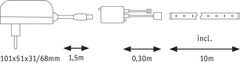PAULMAN 10m Set LED trake RGB IP20