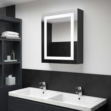 Vidaxl Kupaonski ormarić s ogledalom i LED rasvjetom, 50x13x70 cm
