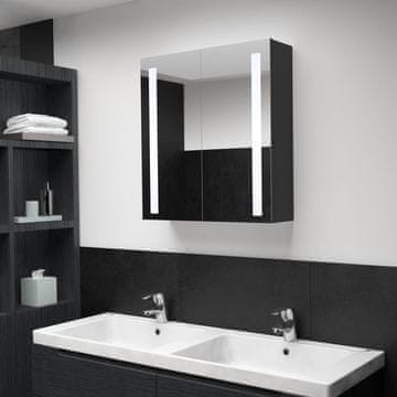 Vidaxl Kupaonski ormarić s ogledalom i LED rasvjetom, 62x14x60 cm