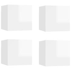 Vidaxl Zidni TV ormarići 4 kom visoki sjaj bijeli 30,5 x 30 x 30 cm