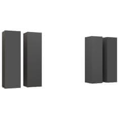 Vidaxl TV ormarići 4 kom sivi 30,5 x 30 x 110 cm od konstruiranog drva