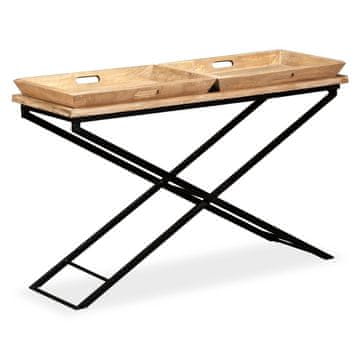 Vidaxl Konzolni stol od masivnog drva manga 130 x 40 x 80 cm