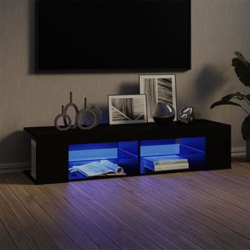 Vidaxl TV ormarić s LED rasvjetom crni 135x39x30 cm