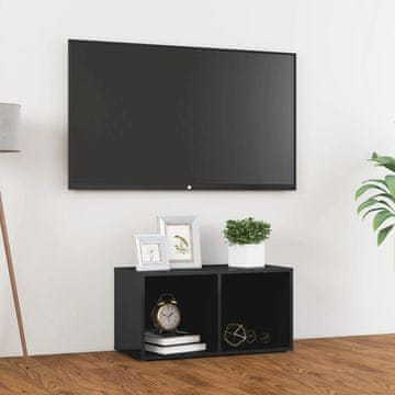 Vidaxl TV ormarić visoki sjaj sivi 72x35x36,5 cm MDF