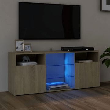 Vidaxl TV ormarić s LED rasvjetom, Sonoma hrast, 120x30x50 cm