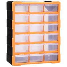 Vidaxl Organizator s 18 srednjih ladica 38 x 16 x 47 cm
