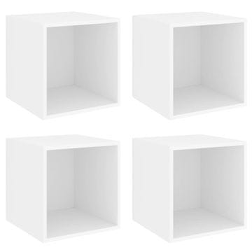 Vidaxl Zidni ormarići 4 kom bijeli 37 x 37 x 37 cm konstruirano drvo
