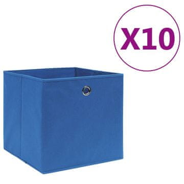 Vidaxl Kutije od netkanog materijala, 10 kom, 28x28x28 cm, plave