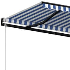 Vidaxl Tenda na automatsko uvlačenje 400 x 350 cm plavo-bijela