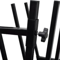 Vidaxl Crni plastificirani stalak za piljenje i obradu drveta