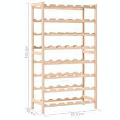 Vidaxl Stalak za vino od cedrovine 57,5 x 28 x 102 cm