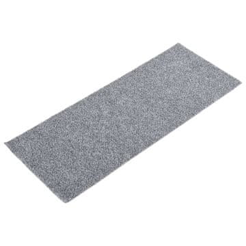 Vidaxl Prostirke za stepenice samoljepljive 15 kom 60x25 cm svijetlo sive pravokutne