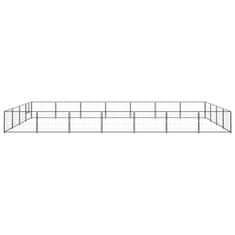 Vidaxl Kavez za pse crni 28 m² čelični